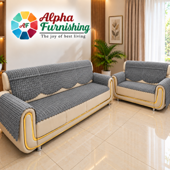 Sale Active Velvet Touch 20 Pieces Continuous Quilted Sofa Cover Set – V Pattern